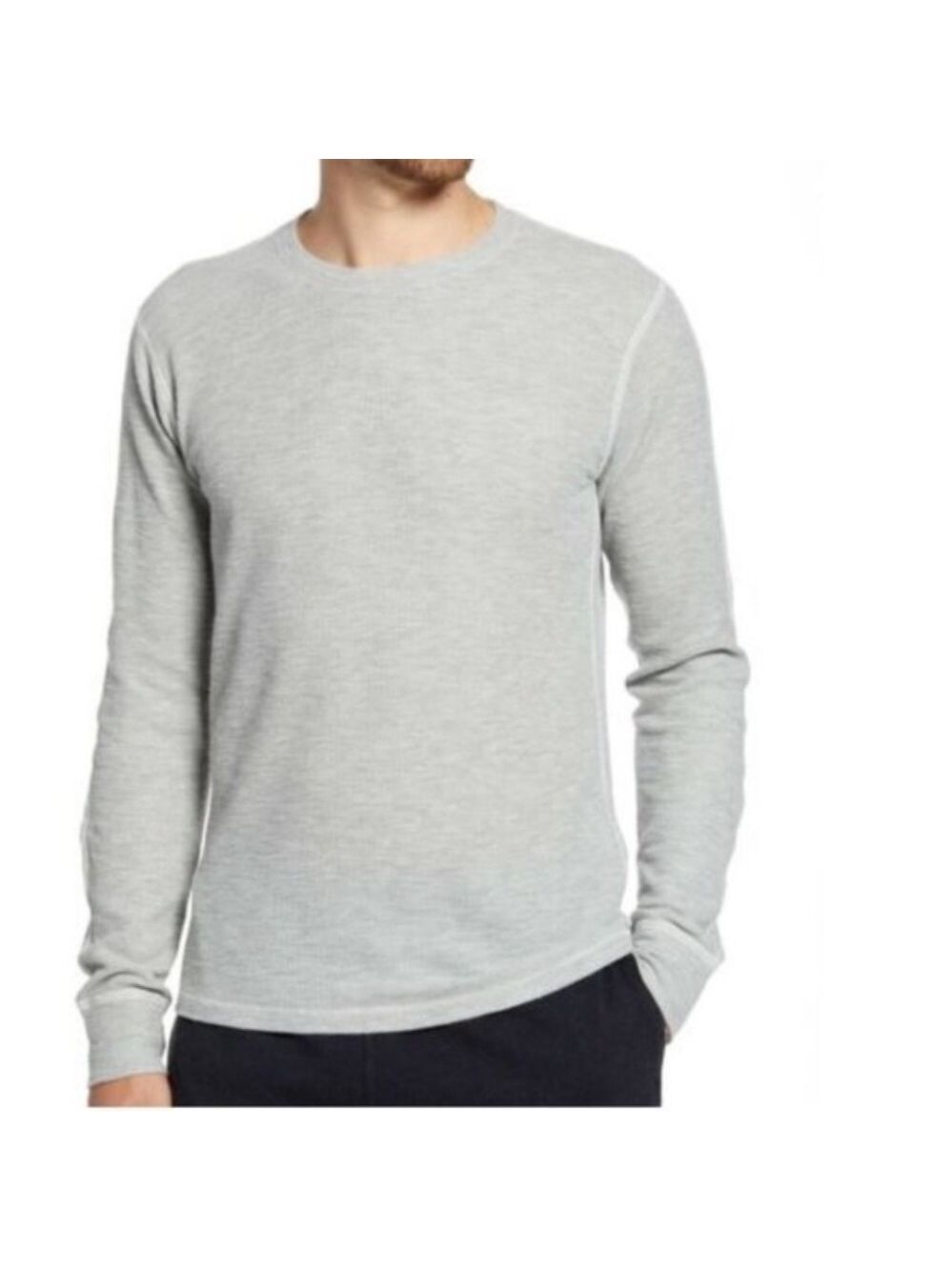Billy Reid Regular Fit Waffle Crewneck Pullover